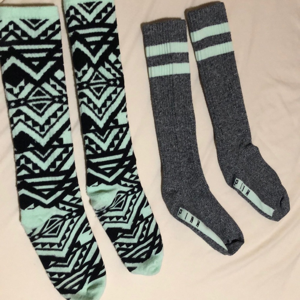 PINK knee high socks